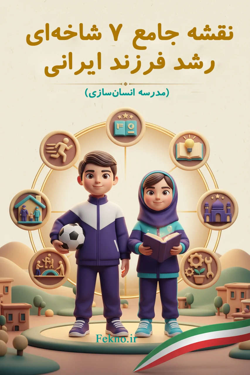 نقشه جامع ۷ شاخه‌ای رشد فرزند ایرانی (مدرسه انسان‌سازی)